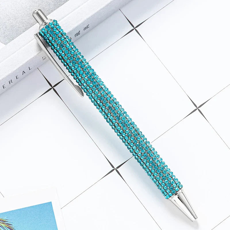 Press Metal Ballpoint Pens Diamond Multi-color Gift Pen Creative Office Supplies Lootquake LLC
