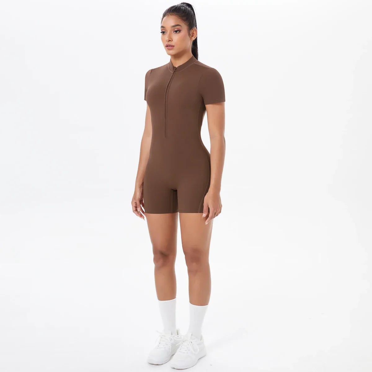 FlexiFit Backless Zip Jumpsuit - Women's Yoga Wear THRIXINE