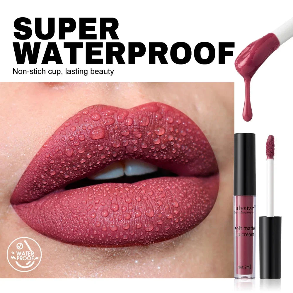 6-Color Velvet Lip Glaze Lipstick High Color Lip Makeup Waterproof Long-Lasting Nude Lip Color Liquid Cosmetics Lootquake LLC