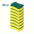 8-50pcs Double-Sided Magic Cleaning Sponge Set Highly Absorbent Rust Remover Pot Scouring Pad Kitchen Cleaning Tools