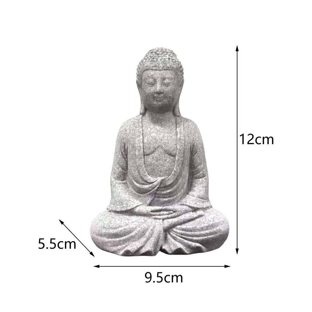 Buddha Statue Hand Carved Buddhism Decorative Figurine Buddha Sculpture for Living Room Home Shop Tabletop Indoor Outdoor Lootquake LLC