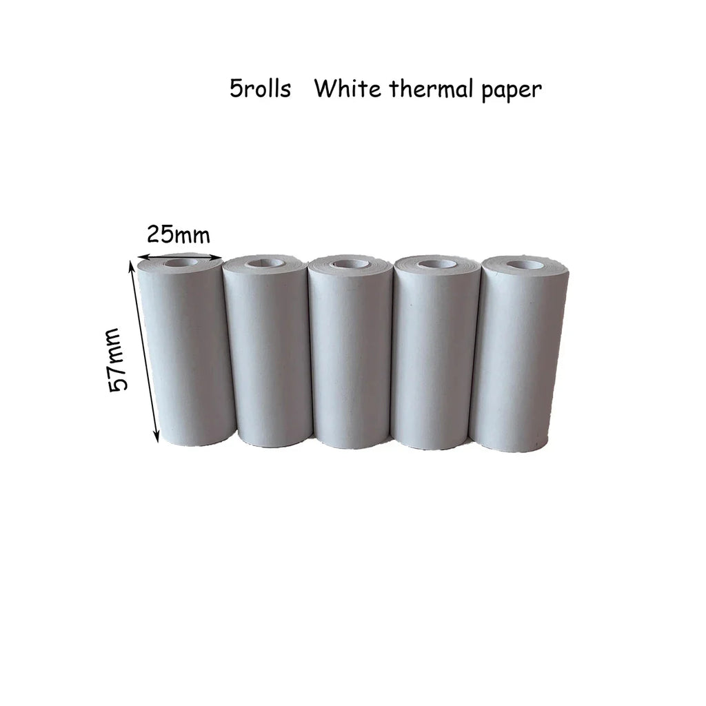 57x25mm Mini Printer Thermal Paper Label Sticker Self-adhesive Paper for Kids Instant Print Camera Pocket Printer