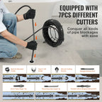 SucceBuy Drain Cleaning Cable Professional Sectional Drain Cleaner Cable Hollow Core Sewer Drain Auger Cable  Sink Floor Drain Lootquake LLC