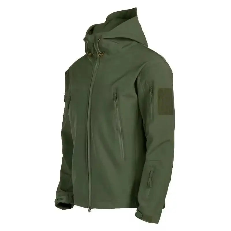 2024 New Outdoor Jackets Men Shark Skin Soft Shell Tactical Waterproof Windbreaker Jacket Mens Hooded Bomber Coats Hiking