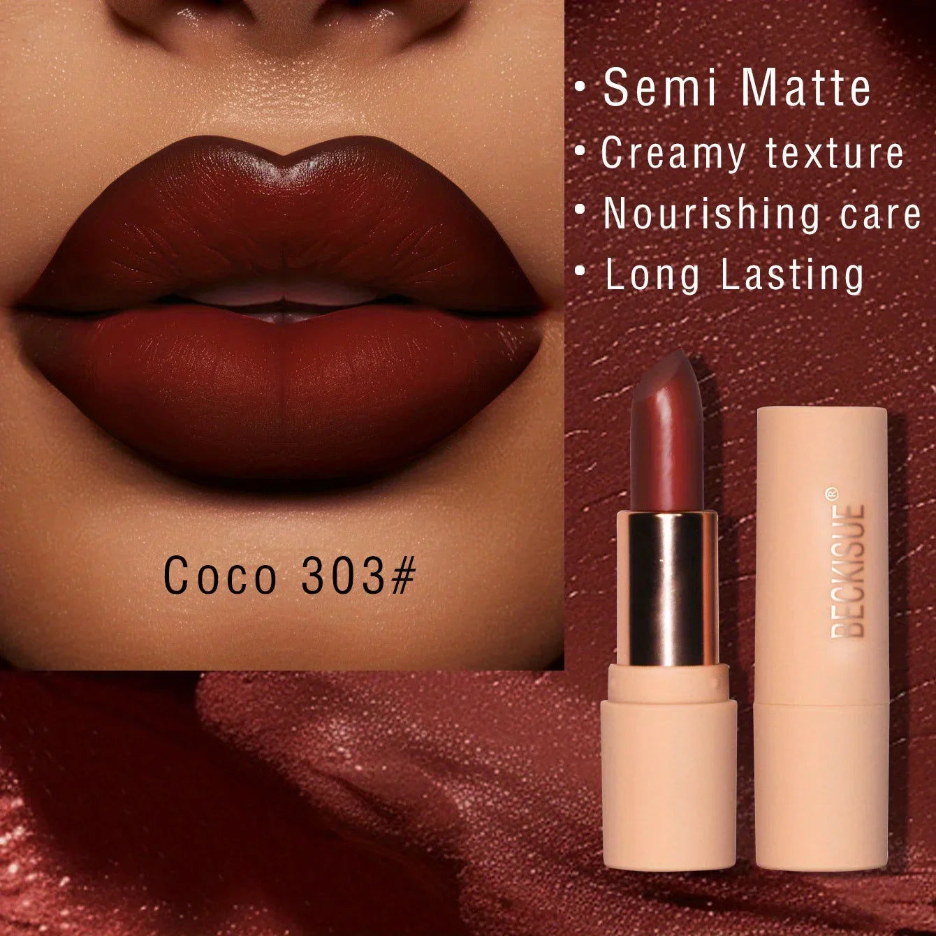 Bare Matte Silky Matte Lipstick Long-lasting Waterproof and glossy finish, Easy to color Lootquake LLC