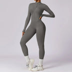 Yoga Jumpsuit Long Sleeved Zipper Rompers THRIXINE