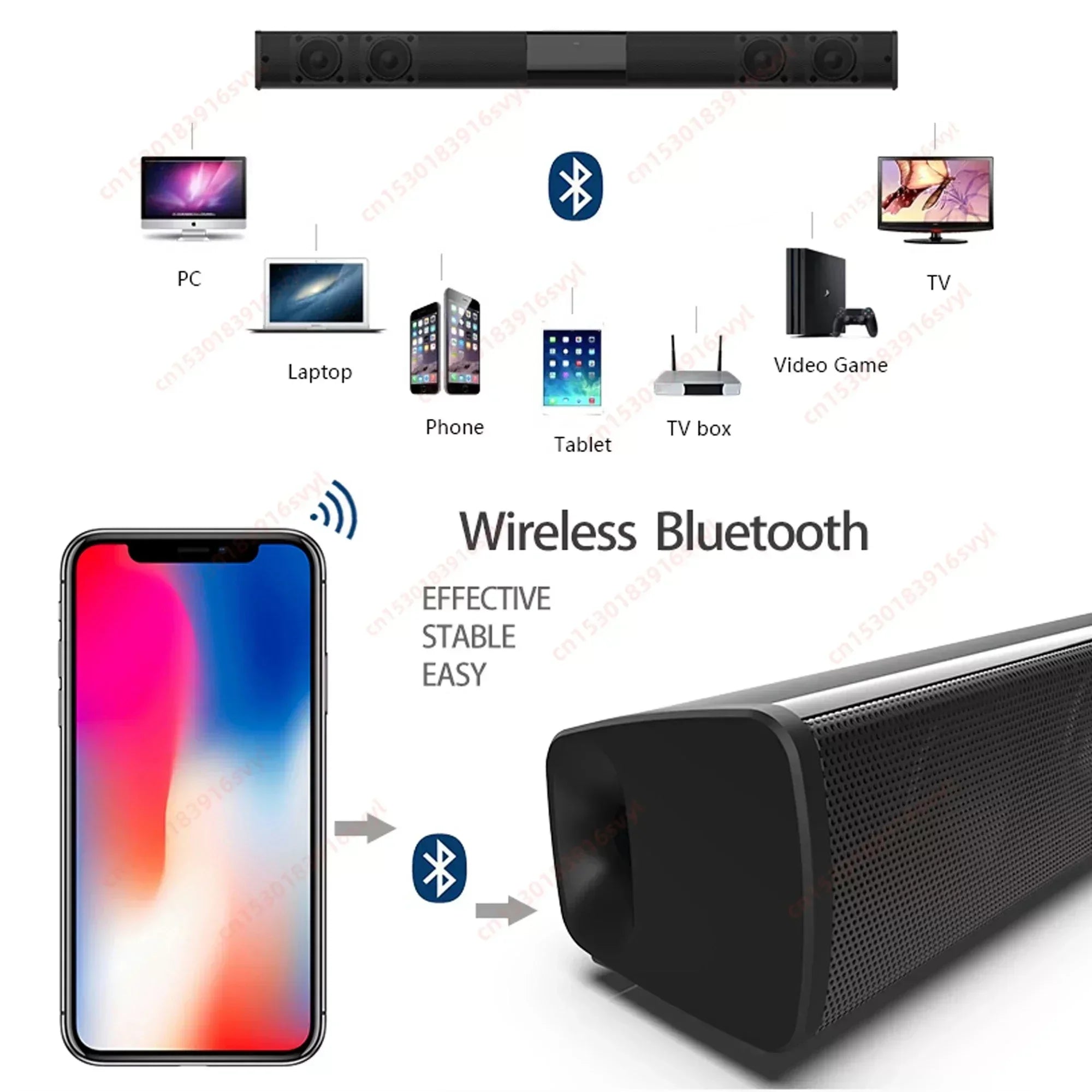 Powerful Wireless Bluetooth Speaker for Home Theater Computer TV Car Sound Box Soundbar Heavy Bass Subwoofer Radio caixa de som Lootquake LLC
