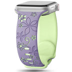 Apple Watch Silicone Band - Durable Floral Design Strap - SJB-DIAMOND ELITES