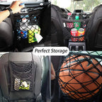 Car Storage Net Bag Between Seats Car Divider Pet Barrier Stretchable Elastic Mesh Bag Organizer Auto Accessories Lootquake LLC