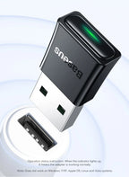 Baseus USB Bluetooth Adapter Bluetooth 5.3 Dongle Adaptador for PC Laptop Wireless Speaker Audio Receiver USB Transmitter Lootquake LLC