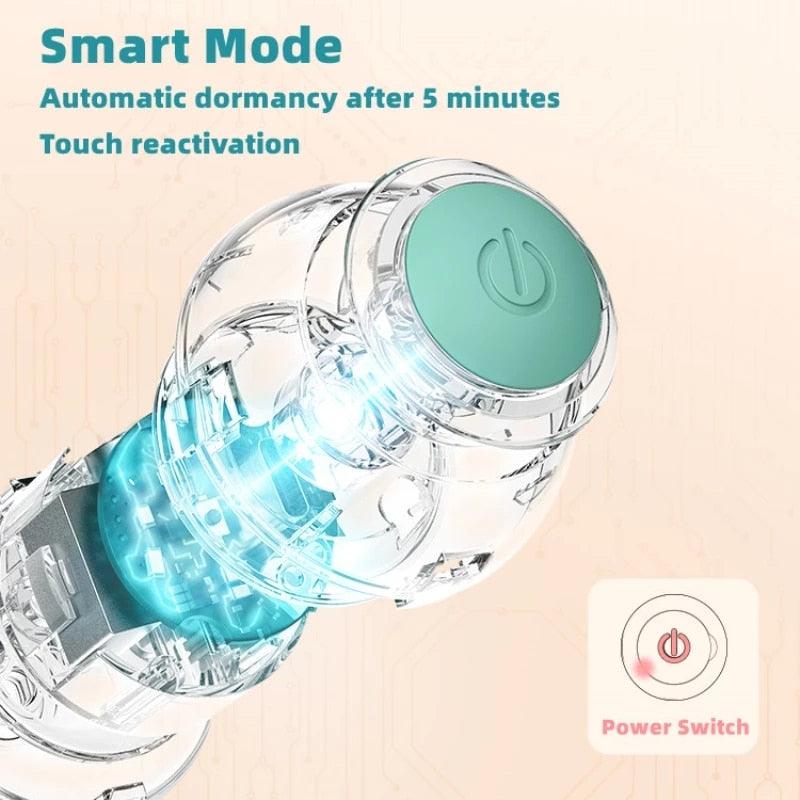 Smart Cat Rolling Ball Toys Rechargeable Cat Toys Ball Motion Ball Self-moving Kitten Toys for Indoor Interactive Playing Smart Interactive Cat Ball USB Rechargeable Automatic Bouncing Ball for Indoor Kittens Stevvex