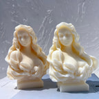Beautiful Lady Statue Candle Mold Goddess Female Bust Silicone Molds Greek Art Woman Sculpture Soy Wax Tool Lootquake LLC