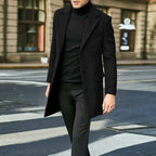 2023 Autumn and Winter New Men's Windbreaker British Long sleeved Woolen Coat Fashion Trend Coat Suit Single breasted