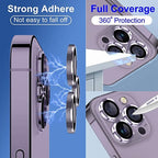 Camera Lens Protectors For iPhone 14 Pro Max Camera Metal Ring Protector Case Glass for iPhone 13mini 14plus 13 14pro Lens Film Camera Lens Protector Tempered Glass Camera Lens Protector