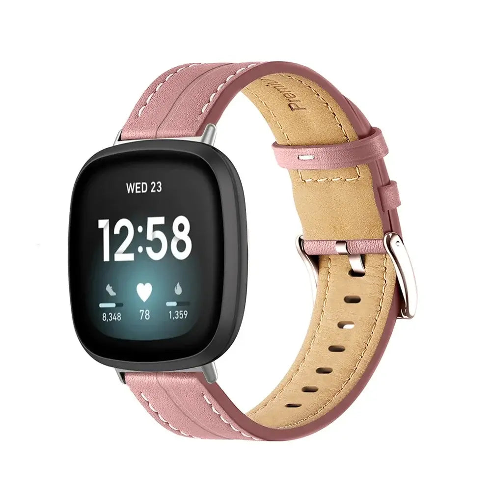 Fitbit Versa & Sense Leather Band - Premium Comfort - SJB-DIAMOND ELITES