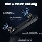Salange Bluetooth Speaker USB Wired 3.5mm Port Sound Bar for PC Game Console Smartphone Laptop Tablet Black Desk Set Long Lootquake LLC