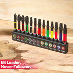 13PCS Impact Phillipes/Square/Slotted Screwdriver Bits Set 2'' Magnetic S2 Steel Bits Set Color Coded Base Drill bit accessories