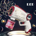 Electric Space Soap Bubble Gun Automatic Bubble Machine Maker Lights Astronaut Outdoor Games Park Toys for Kids Children's Gift