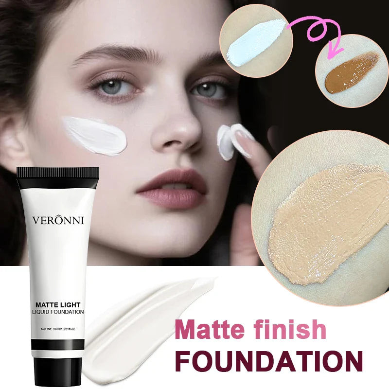 White Liquid Foundation - Full Coverage, Oil Control & Long Lasting, for Stage Makeup, Halloween, Cosplay Makeup (37ml) Lootquake LLC