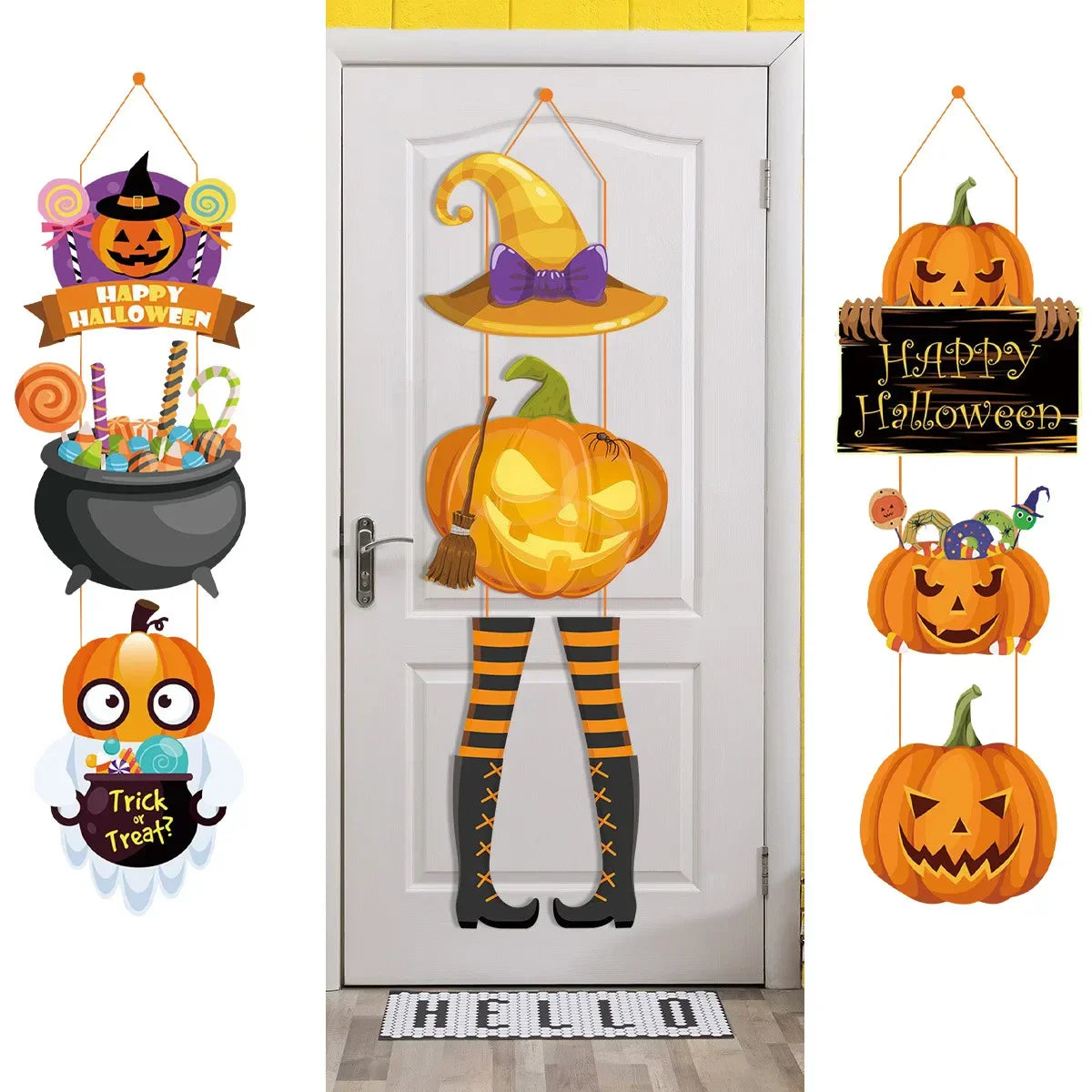 Hanging Scary Pumpkin for Porch Lootquake LLC
