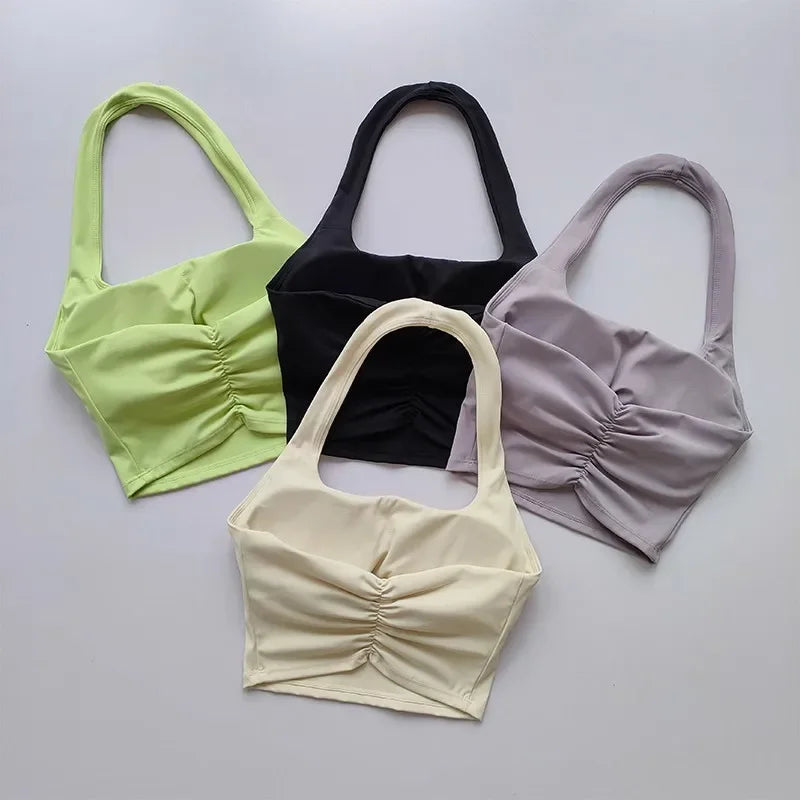 Backless Bliss: Sexy Sports Bra & Yoga Crop Top THRIXINE