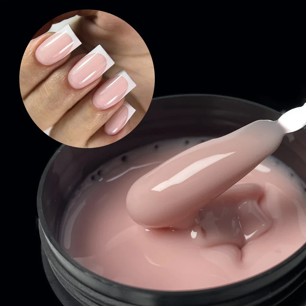 Jillnails 100g Glitter Shimmer Milky Hard Gel Builder Nail for Nails ExtensionsRoyal Blue Pink  UV LED Camouflage  Selfleveling Lootquake LLC