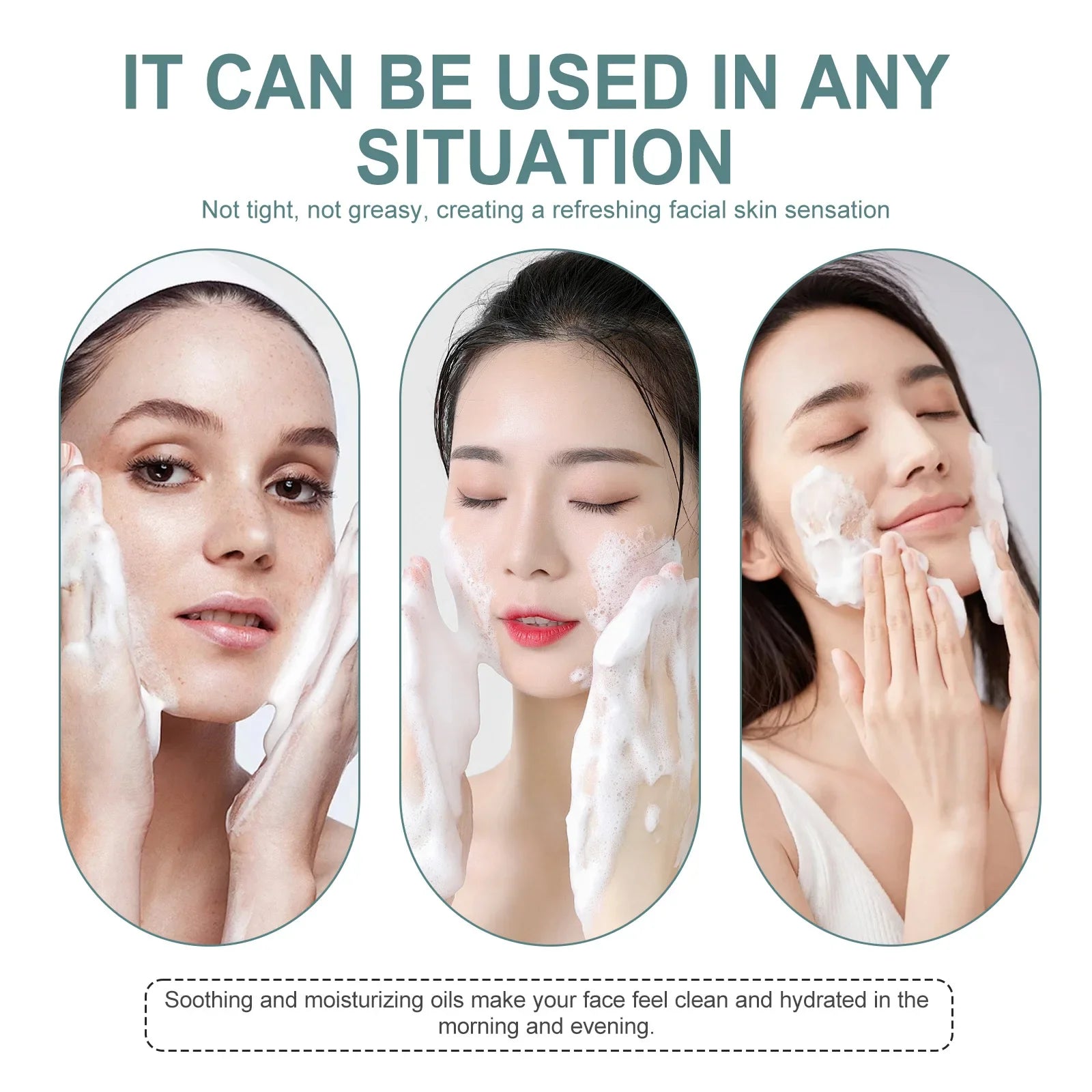 Vitamin C Facial Cleanser Gentle Cleansing Anti Acne Oil Control Pore Shrinking Brightening Moisturizing Amino Acid Face Wash
