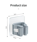 2/4PCS Home Storage Rack Bathroom Suction Hanging Pipe Traceless Hooks Wall Mounted Mop Organizer Holder Waterproof Broom Hanger Lootquake LLC