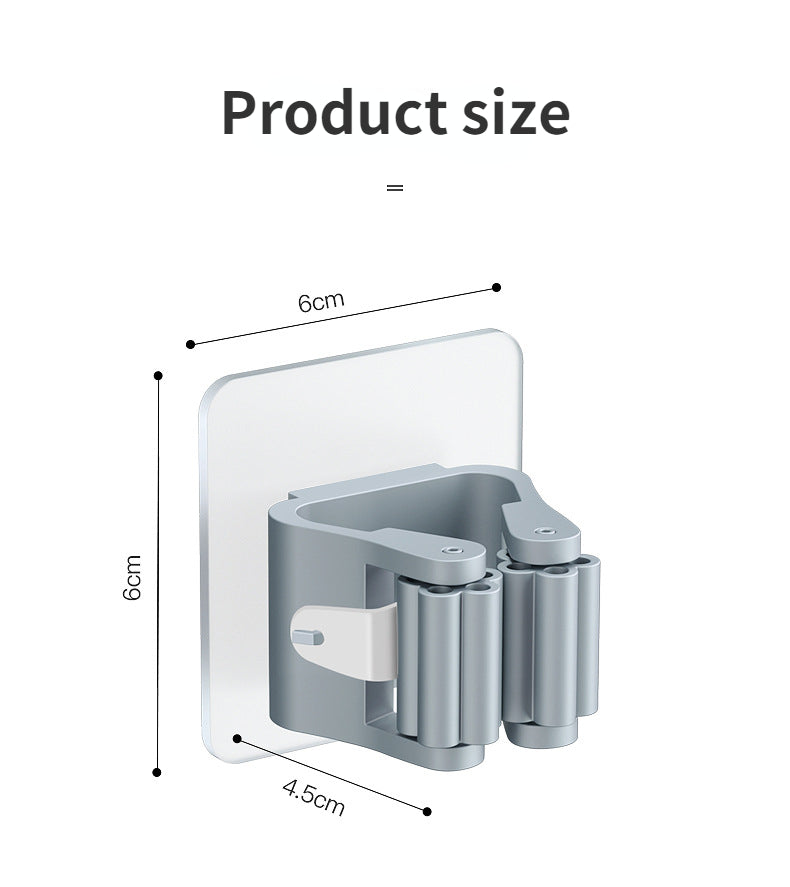 2/4PCS Home Storage Rack Bathroom Suction Hanging Pipe Traceless Hooks Wall Mounted Mop Organizer Holder Waterproof Broom Hanger Lootquake LLC