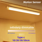 Motion Sensor Lamp Night Light Wireless LED USB Type C Rechargeable Lamp for Kitchen Cabinet Bedroom Wardrobe Staircase Lighting
