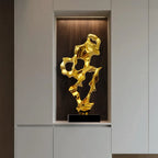 Abstract Art Sculpture Electroplating Transparent Resin Craft Model Modern Home Decor LivingRoom Office Desktop Statue Ornaments Lootquake LLC