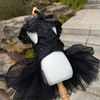 Midnight Princess Gown - Luxury Black Lace Evening Dress Fashioned Furbabies
