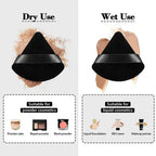 1pcs Washable Velvet Foundation Puff Triangle Powder Puff Soft Makeup Sponge for Face Make Up Eye Contouring Shadow