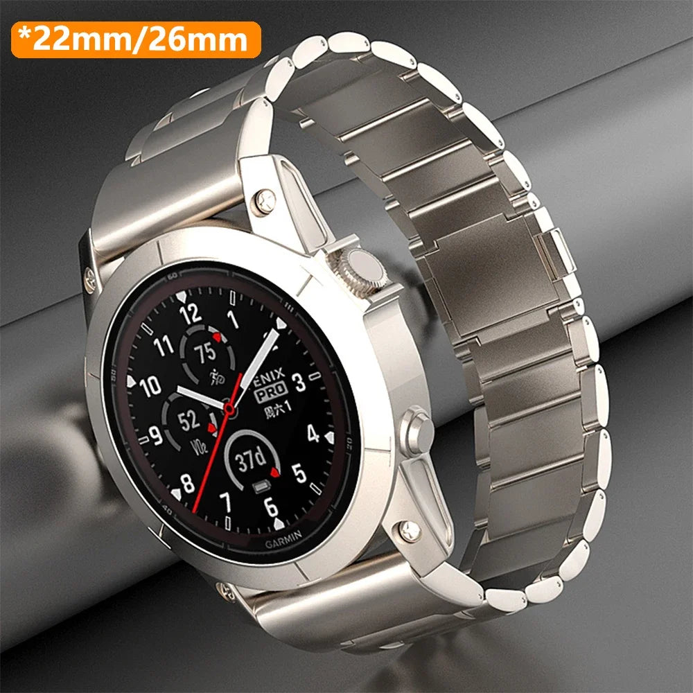 Garmin Titanium Strap - Magnetic, Durable, Stylish Design