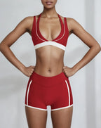 ZenFit DuoTone V-Neck Yoga Set THRIXINE