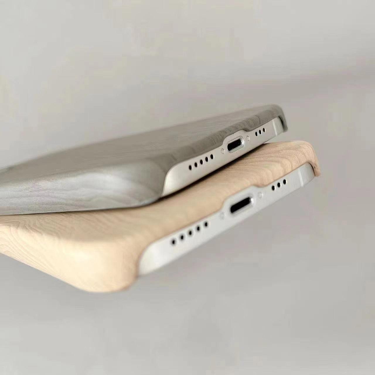 Luxury Wood Phone Case For iPhone 13 12 11 Pro X XS Max XR 8 7 Plus SE Retro Soft Wood Case Slim Hard Cover with Real Wooden Finish Protective Cover Stevvex
