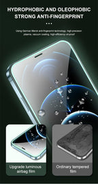 2Pcs Luminous Protective Glass For iPhone 14 13 12 11 Pro Max X XR XS Screen Protector For 7 8 6 Plus SE3 Glowing Tempered Glass  Luminous Glowing Tempered Glass Screen Protector for iPhone Stevvex