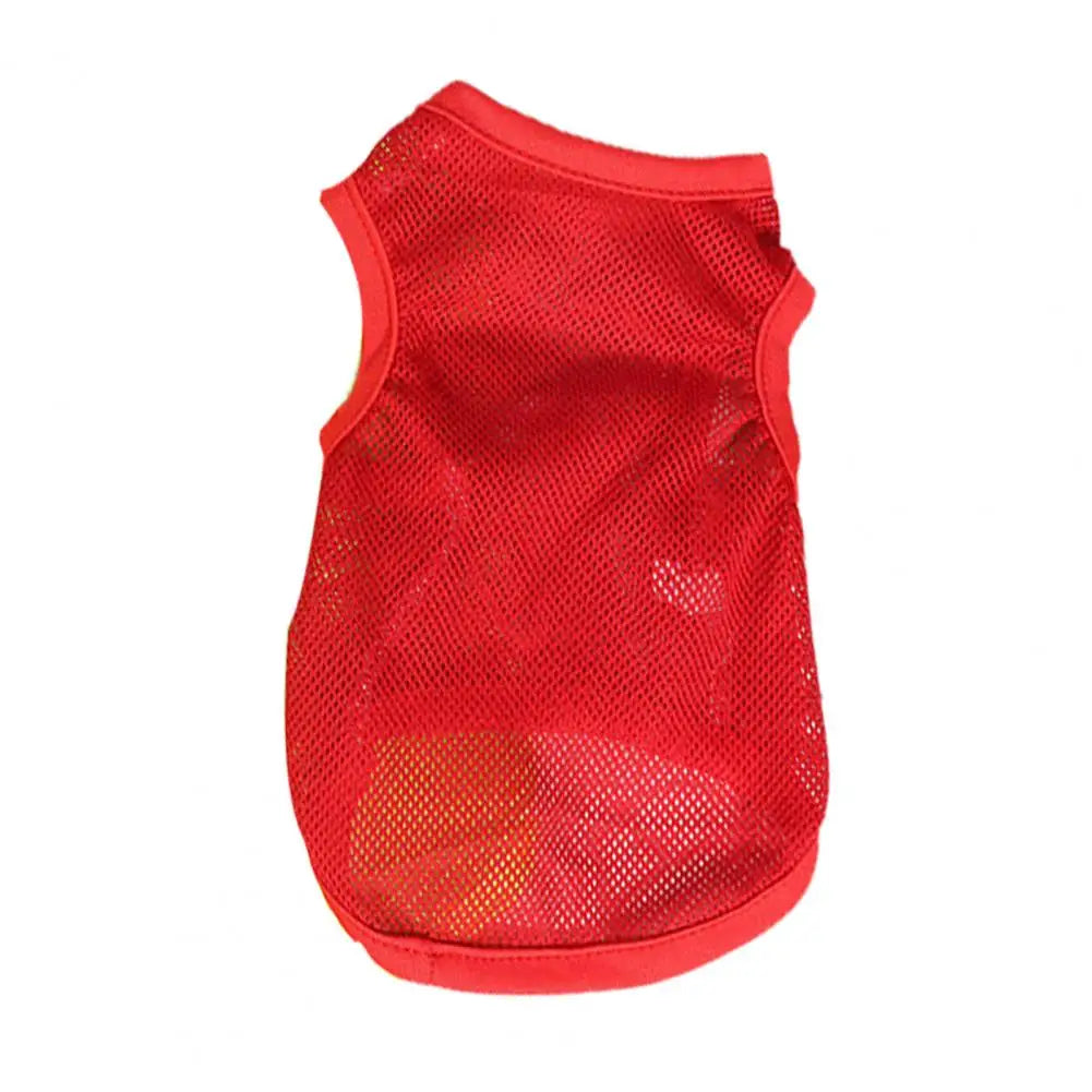 Attractive Puppy T-Shirt Solid Color Dog Shirt Shrink-resistant Stretchy Comfortable Touch Dog Apparel Pi-Mart