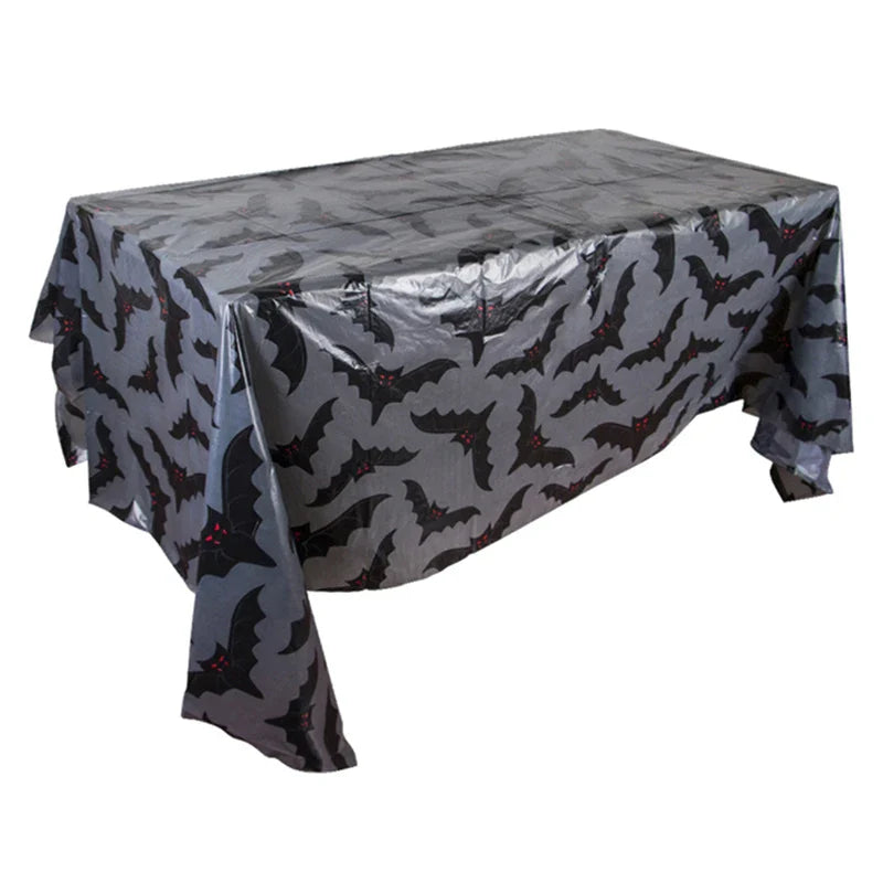 Halloween Decoration Tablecloth Pumpkin Spider Web Plastic Folding Setsholidayparty Hometableclothsuppliesbackdroparrangement Lootquake LLC