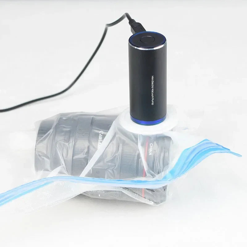 Mini Automatic Vacuum Machine Pump for Portable Traveling Home Storage Bag Clothes Food Sous Vide Vacuum Sealer Packaging Packer Lootquake LLC