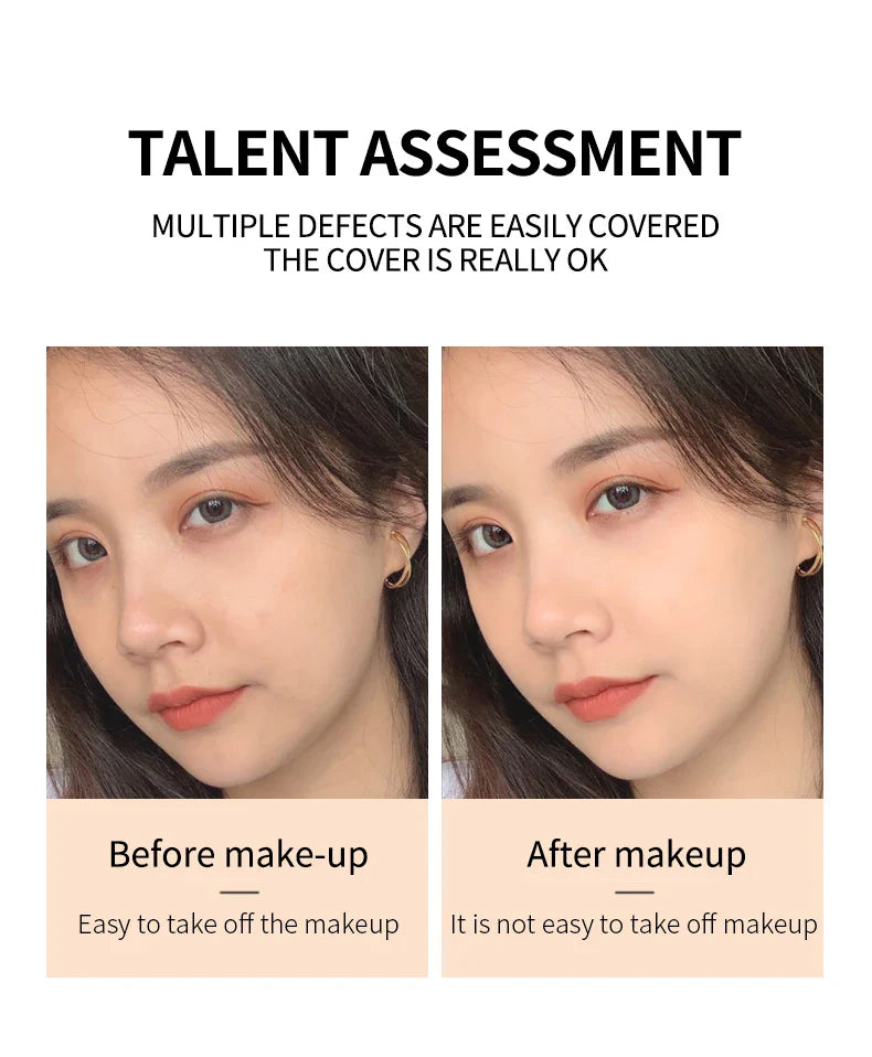Lightweight Air Cushion Foundation CC Cream Natural Moisturizing Concealer Even Skin Tone Long Lasting Contour Makeup Cosmetics