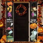 Halloween Couplet Pumpkin Horror Spider Web Atmosphere Decoration Hanging Flag Ghost Festival Porch Holiday Home Wall Decor Lootquake LLC