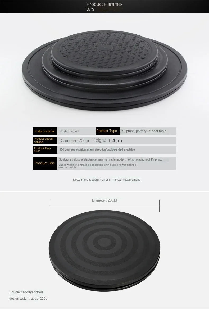 Pottery Turntable Sculpture Turntable Hand-Made Clay Model Bonsai Pottery Base Exhibitor Clay Tool Turntable Lootquake LLC