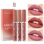 3 PCS Liquid Lipsticks Set Long Lasting Make Up For Women Korean Beauty Cosmetics Matte Lipsticks Waterproof Long lasting Lootquake LLC