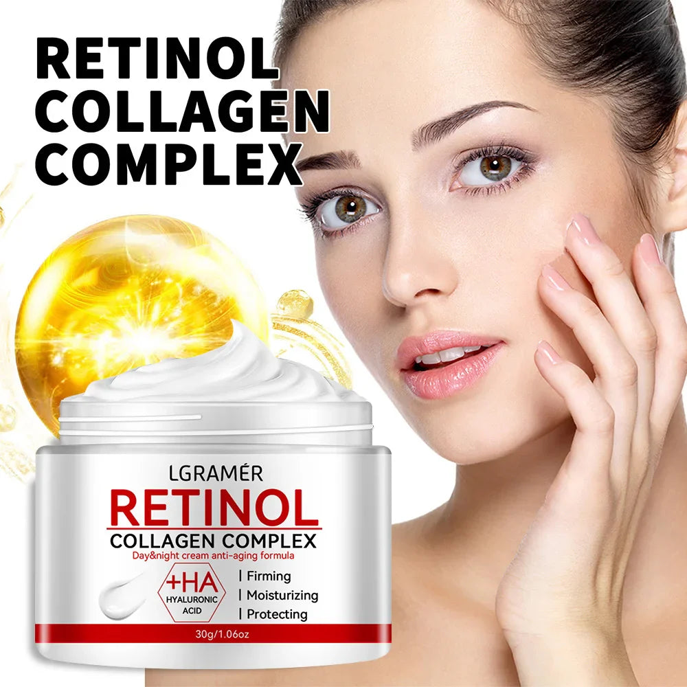 Retinol Lifting Firming Cream Collagen Smooth wrinkles Face Cream For Moisturizer Whitening Brighten Skin Products Lootquake LLC