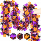 3PCS Halloween Party Streamers – Thickened Bat/Spider/Pumpkin Decor, Haunted House Hanging Garlands, Festive Halloween Deco Lootquake LLC
