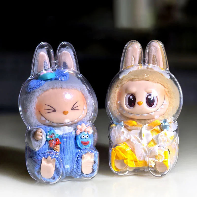 LABUBU Have A Seat Transparent Case Labubu Plastic Case Backpack Charms Lootquake LLC