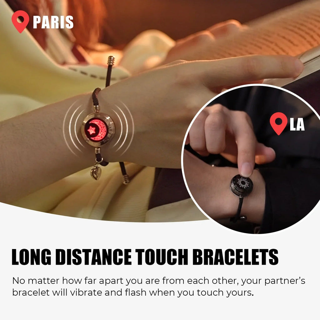TOTWOO Touch Single Bracelet - Long Distance Touch Bracelet Light up and Vibration Relationship Love Baracelet Smart Jewelry Lootquake LLC