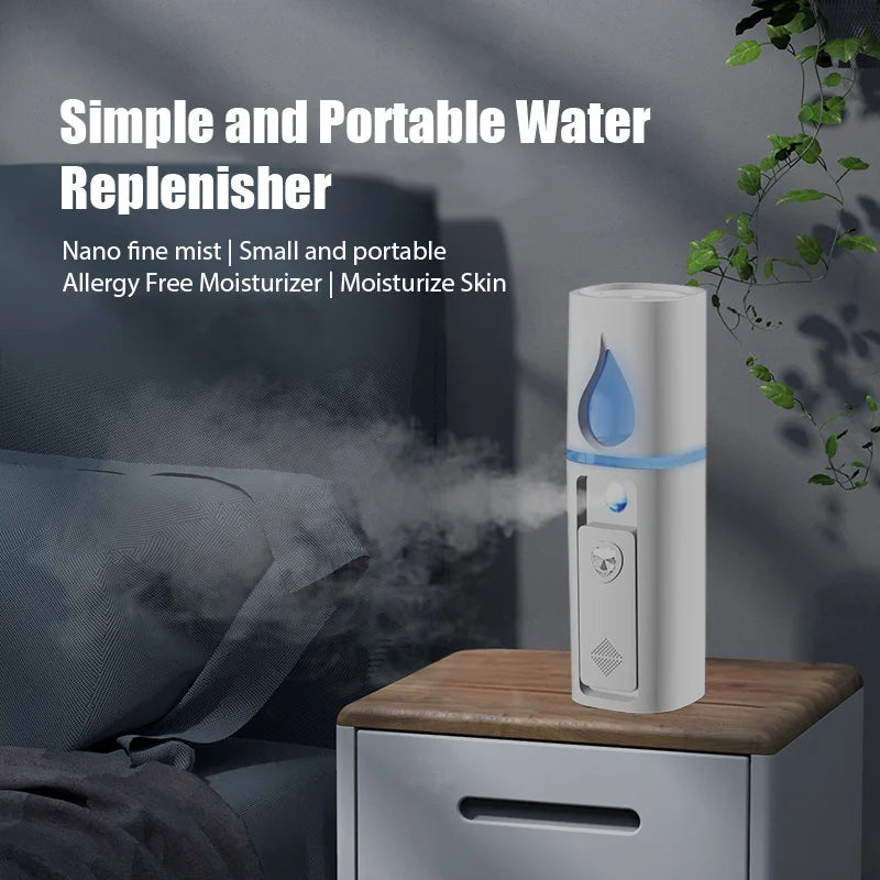 Mini Nano Mist Sprayer Cooler Facial Steamer Humidifier USB Rechargeable Face Moisturizing Nebulizer Beauty Skin Care Lootquake LLC