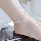 Silver color Stars Anklet Double Layer plated Charms Ankle Bracelet Jewellery Anklets For Women Foot Jewelry Love 2023 new hot Lootquake LLC